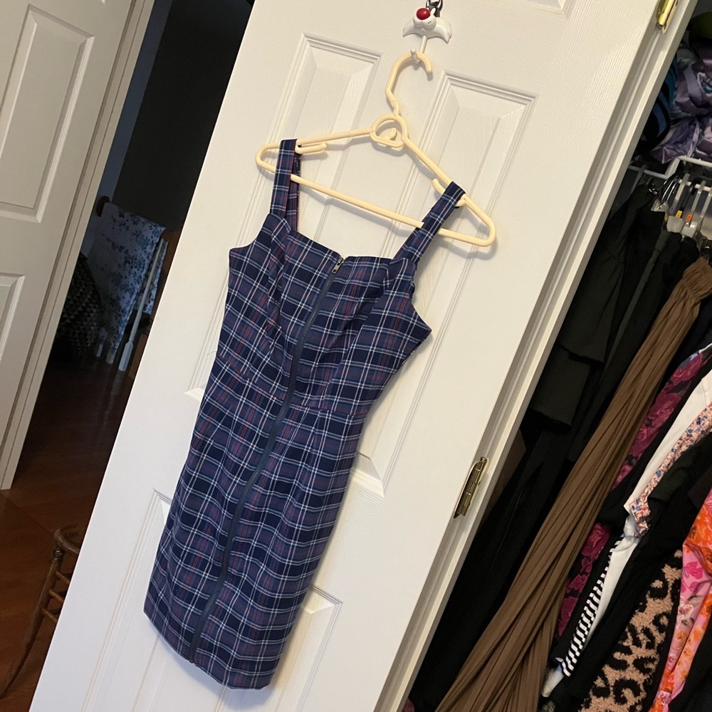 Kingston Grey Plaid Sleeveless Dress
